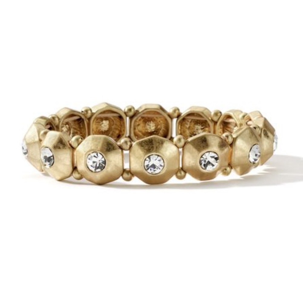 Lia Sophia Ambition Matte Gold Stretch Bracelet